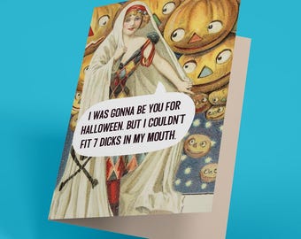 Funny Halloween Card: 7 D*cks - Irreverent Halloween Greeting
