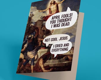 April Fools - Paaskaart (grappig, oneerbiedig, volwassen wenskaart) (145)