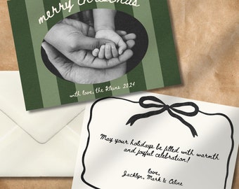 Holiday Christmas Card Template -  5"x7" Instant Download Canva Template - Fully Customizable