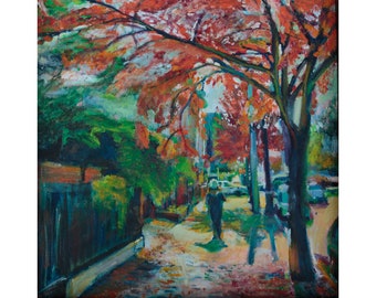 The Longest Road in Brooklyn - Bedford Ave - limited edition Fine Art Gicleé Print of an original painting by Noel Hefele