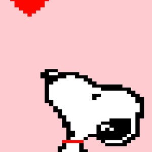 Chunky Knit Pattern- Snoopy Valentine. 45x55 Blanket
