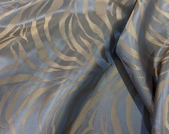 Zebra Jacquard Lining Fabric: Gold & Viscose Acetate, Italian Made