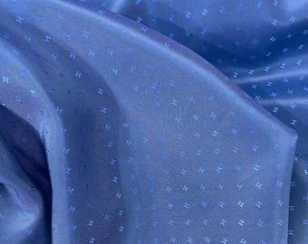 Navy Blue Jacquard Lining Fabric: Viscose Acetate Blend, Made in Italy