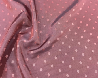 Polka Dot Viscose Acetate Lining Fabric: 140cm Wide, Made in Italy
