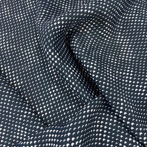 Navy Blue and off White Color Viscose/Acetate Jacquard Lining  Fabric/Made in İtaly,Bespoke Tailor,Lining Fabric, Suit Lining,