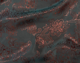 Paisley Jacquard Lining Fabric: Viscose Acetate Blend, Bespoke Tailor Quality