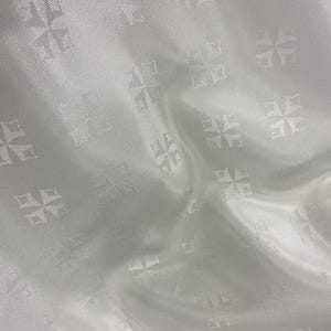 White  Color,Viscose/Acetate Jacquard Lining Fabric,Made in İtaly,Bespoke Tailor,Silk Fabric, Suit Lining,Cupro Fabric