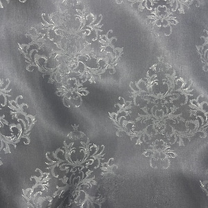 Grey Color Viscose/Acetate Jacquard Lining  Fabric,Made in İtaly,Bespoke Tailor,Suit Fabric,Made to Measure,Cupro Lining,Silk Fabric