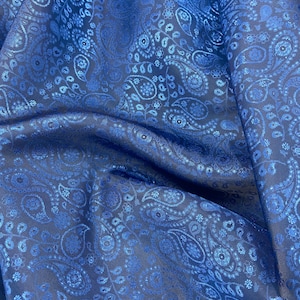 Paisley Design, 100 % ViscoseJacquard Lining  Fabric,Bespoke Tailoring,Fabric by the Yard,İtalian Fabric-Suit Lining-Dress Lining
