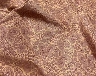 Paisley Design Viscose Lining Fabric - Italian Inkjet Print, Cupro Lining