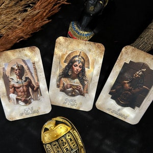 Tabelka z kartami tarota Egypt Mystery, 78 kart tarota, kieszonkowa edycja Mini.