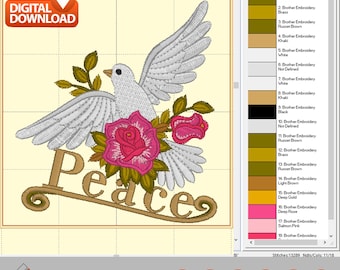 Dove Embroidery Design: Religious Holy Spirit (Digital Download)