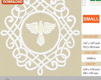Holy Spirit Dove Embroidery Design, Religious Machine Pattern (Digital Download)