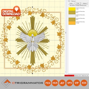 Dove Religious embroidery file / Holy Spirit / Baptism / Battesimo / Spirito Santo file ricamo/ Machina da ricamo/ Church Embroidery machine