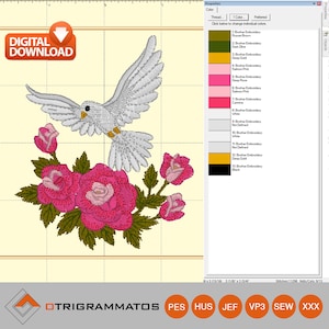 Dove Religious embroidery file / Holy Spirit / Baptism / Battesimo / Spirito Santo file ricamo/ Machina da ricamo/ Church Embroidery machine