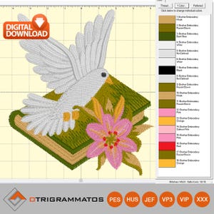 Dove Religious embroidery file / Holy Spirit / Baptism / Battesimo / Spirito Santo file ricamo/ Machina da ricamo/ Church Embroidery machine