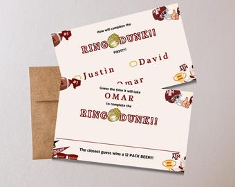 Tarjeta de puntuación de volcadas de Texas A&M: Partido de los Aggies (PDF)