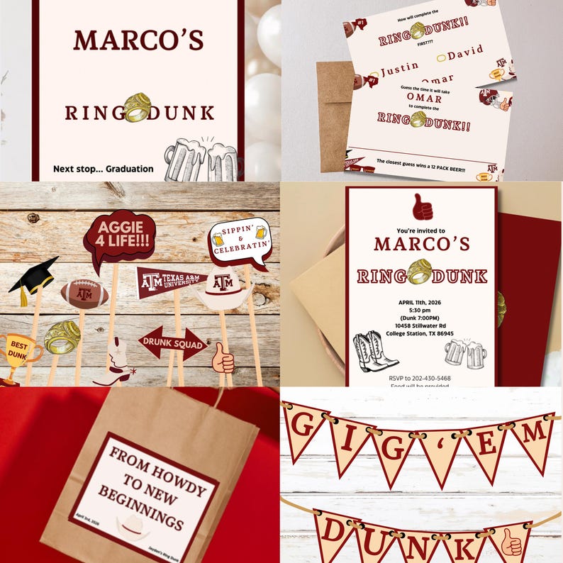 Ring Dunk Party Bundle College Graduation Celebration Package ...
