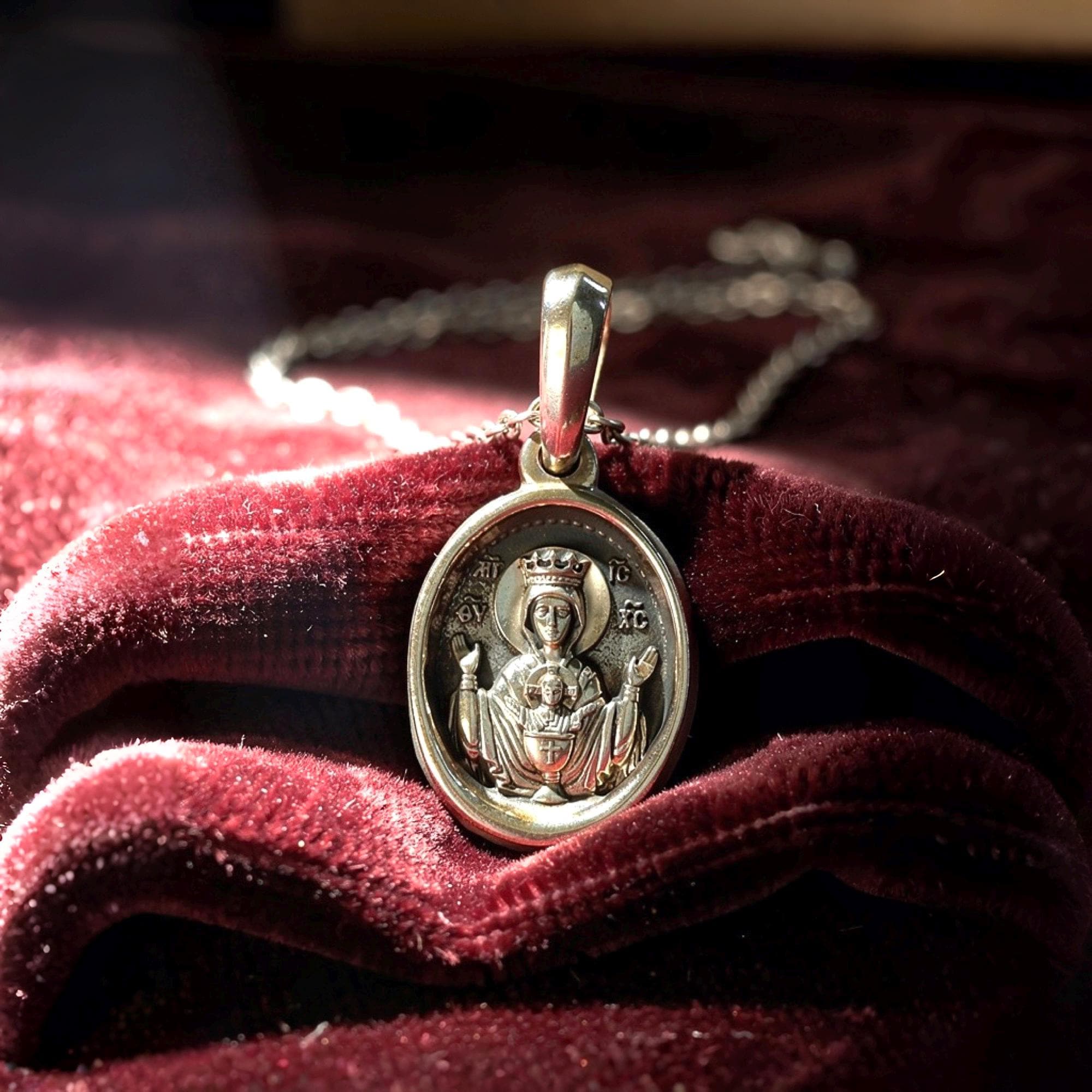 Médaille Saint Nicolas le Thaumaturge - Pendentif religieux orthodoxe