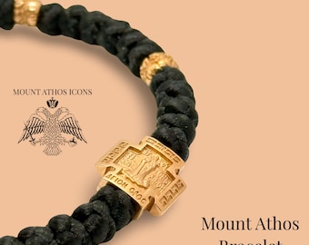 Orthodox 14K Gold Prayer Bracelet: Theotokos, Mount Athos