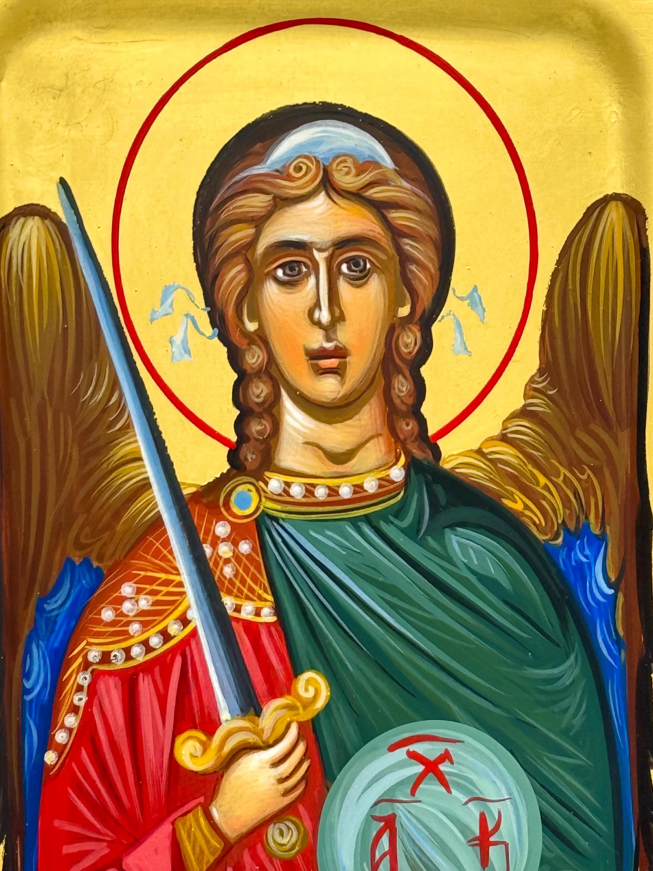 Archangel Raphael Icon • Hand-painted Byzantine Art With 22K Gold - Etsy