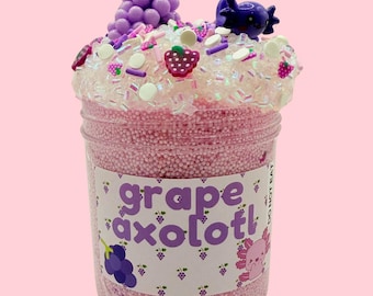 Grape Axolotl Microfloam Slime: Crunchy ASMR