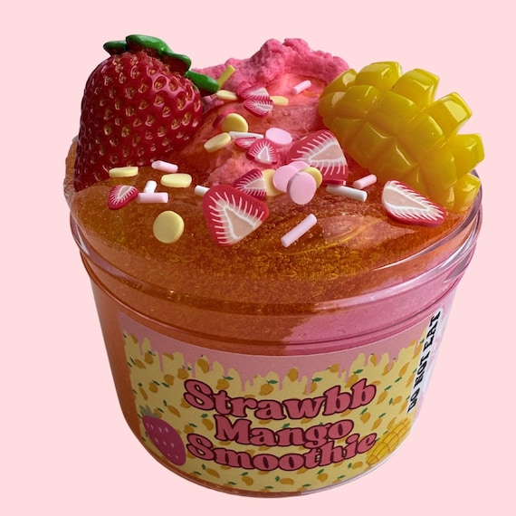 Strawberry Mango Smoothie Slime: Scented Cloud Cream Slime