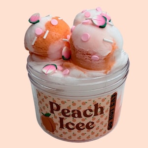 Peach Icee Slime : Slime brumeux parfumé avec des paillettes
