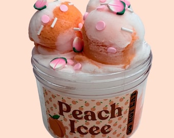 Peach Icee Slime: Scented drizzly Slime with Sprinkles