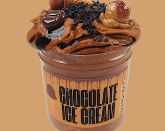 Chocolate Ice Cream Cloud Cream Slime, Inflatable Bubble Pops