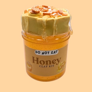 Kit slime miel et argile : slime au beurre artisanal parfumé à la vanille