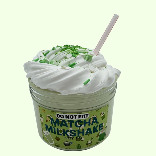 Matcha Milkshake DIY Slime Kit: Soft, Smooth, Creamy Texture