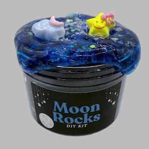 Moon Rocks DIY Slime Kit: Black Rock Slime, Blackberry Scent