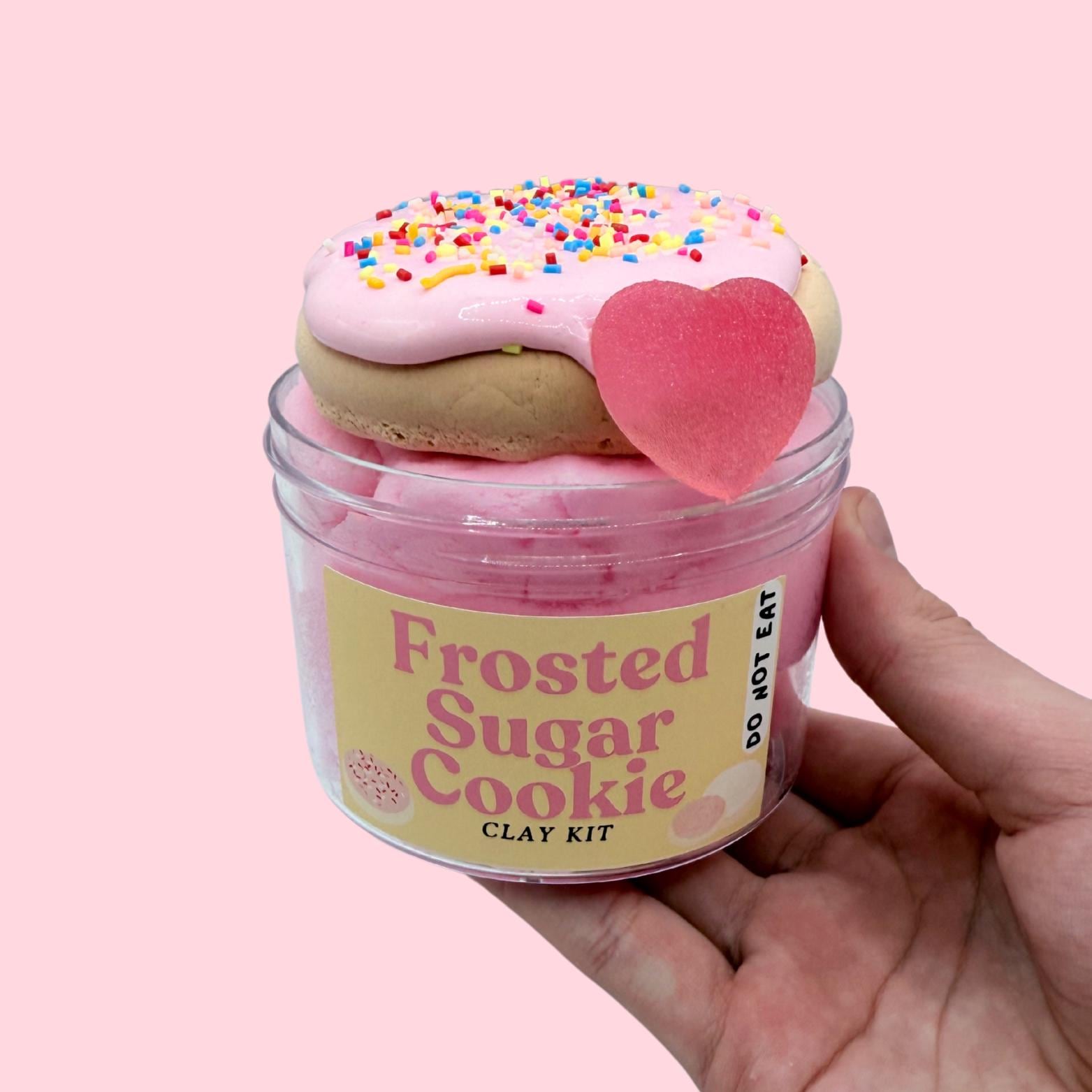 Frosted Sugar Cookie Slime Clay Kit: Cloud Dough With Pink Syrup - Etsy