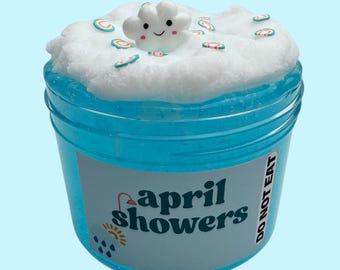 April Showers Slime: Scented Icee Slime with Cloud Charm