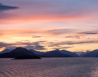 Alaska Sunset Landscape Photo Print Travel Art