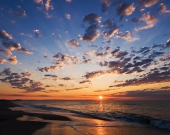 Myrtle Beach, South Carolina Sunrise Photo - Color Nature Photography Print - Beach House Decor