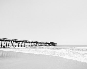 Beach Photo - South Carolina Pier Art - Nautical Photography Print