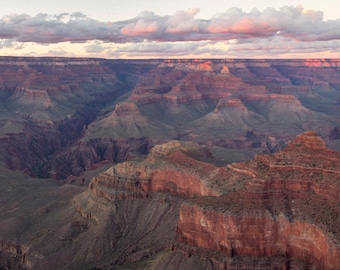 Grand Canyon Sunset Panorama Print - 10x20 Landscape Photo - Mather Point, Grand Canyon, Arizona