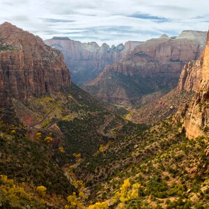 Zion National Park Canyon Overlook Landscape Photo Print