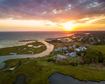 Chatham Cape Cod Beach Sunset Photographie