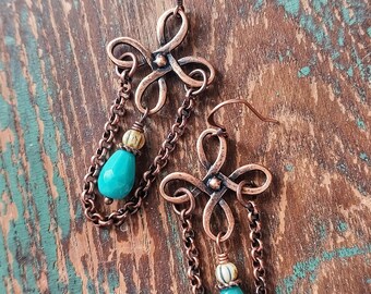 Chain dangle earrings