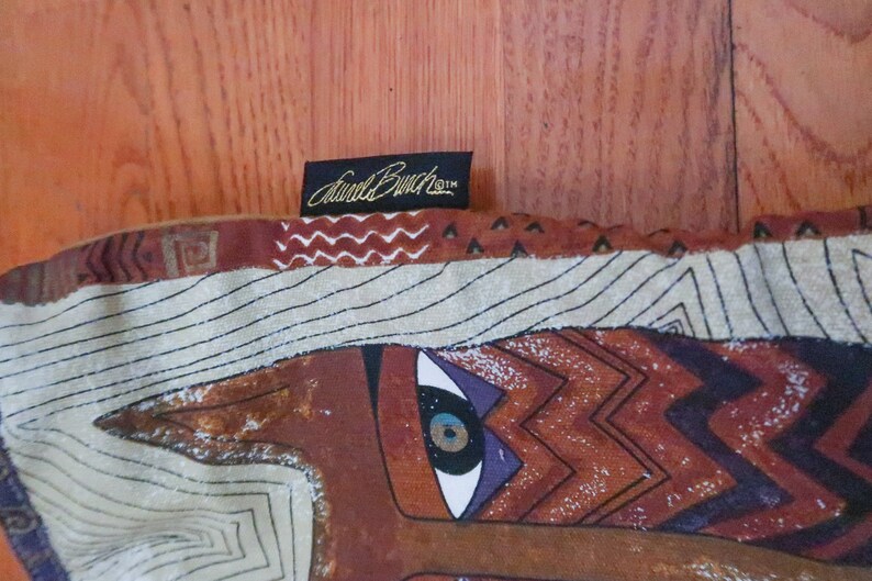 Laurel Birch large CAT brown patterned tote bag