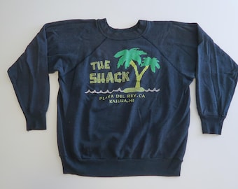 Vintage 70s / 80s navy blue raglan sweatshirt