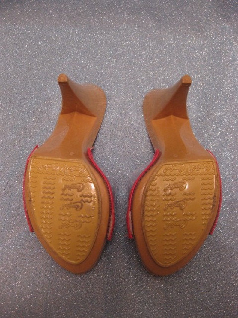 Vintage 70�s 80�s red CANDIES shoes made in Italy GLAM Etsy