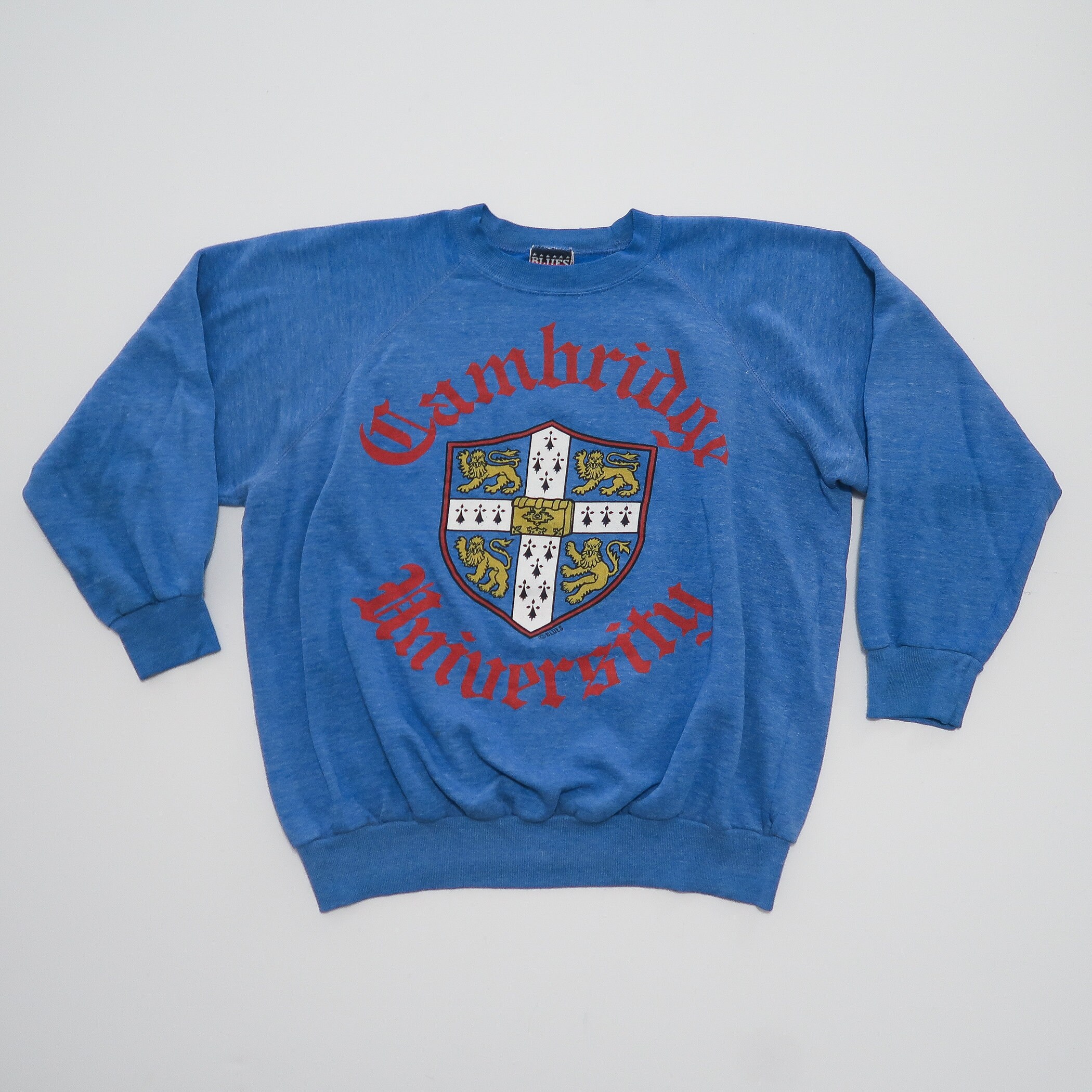 Vintage Cambridge University 70s / 80s Heather Blue Raglan Sweatshirt Sz. L  - Etsy