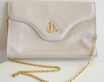 Monedero vintage IMAGNIN de piel italiana de los años 50/60 con emblema BICYCLE