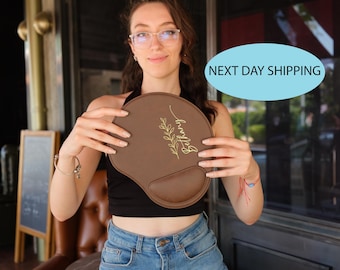 Custom Leather Mouse Pad, Coworker Gift, Boss Gift, Gift for Him & Her, Personalized Mouse Pad, Teacher gift, Office Gifts,Mother's Day Gift