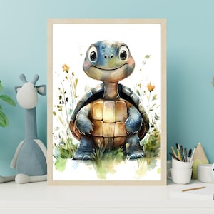 Tortuga bebe, cuadros habitación infantil, posters infantiles, posters infantiles habitación infantil, posters infantiles | Descarga digital del cartel
