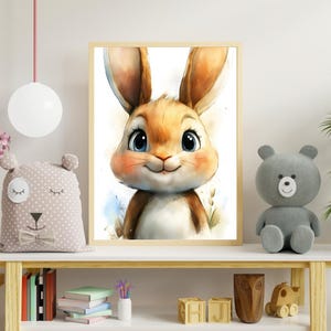 Conejito bebé | Arte de pared para habitación infantil, imágenes para habitación infantil, carteles infantiles para habitación infantil, imagen infantil, cartel infantil | Descarga digital